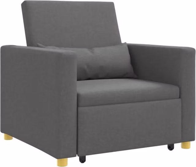 Divano letto estraibile singolo-Sofa Letto-Daybed Grigio scuro 90 x 165 x 87 cm 241148