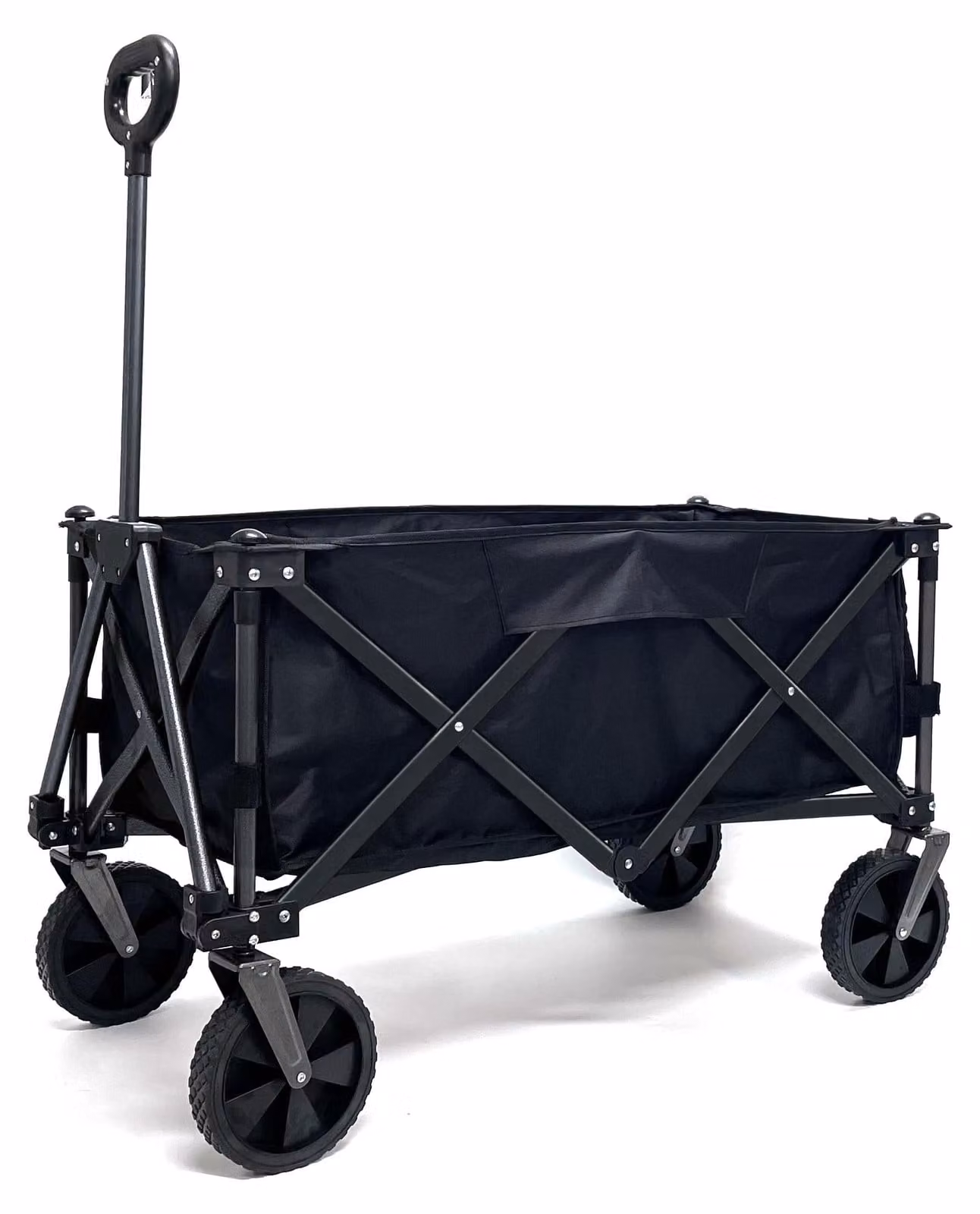 Carrello pieghevole - Capacità 110 litri - Nero