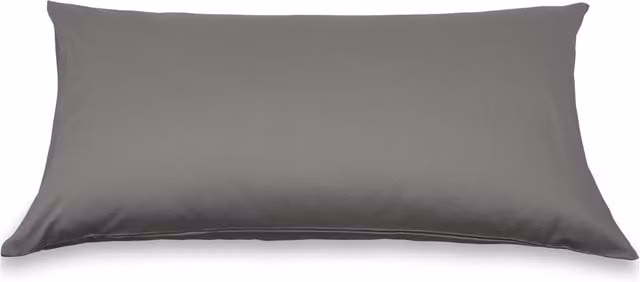 Federa copricuscino DaunenStep Oasi Deluxe in cotone pettinato grigio
