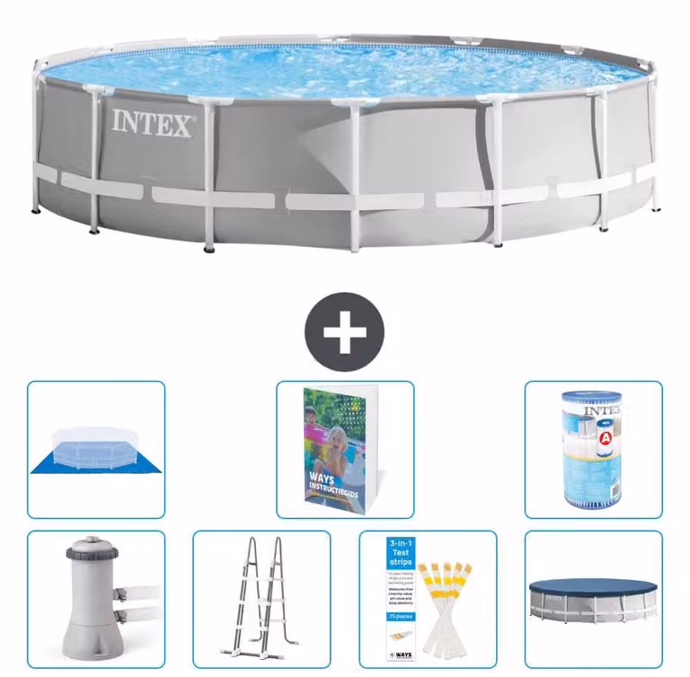 Struttura per piscina a forma di prisma - 427x107 cm - composta da 6 elementi - modello S594