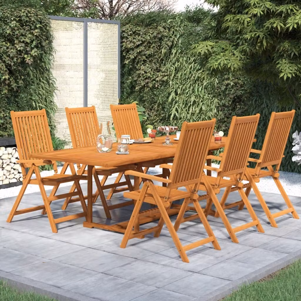 Maison Exclusive - Set da pranzo da giardino 7 pezzi in legno massello di acacia 160-240 cm