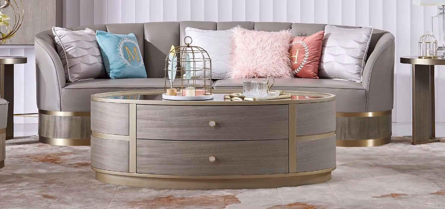 Moderner Couchtisch Tisch Sofa Design Tische Holz Wohnzimmer Beistell Couch