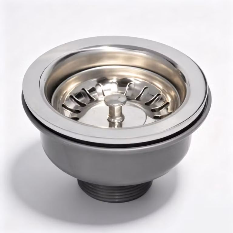 Valvola per cestello filtro, diametro 110 mm, in acciaio inossidabile, con kit di scarico, adatta per dimensioni del cestello da φ 83-90 mm, design rinforzato, confezione singola, per scarico