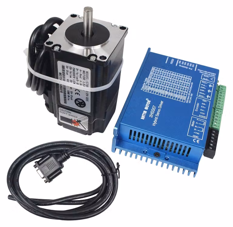Servomotore, lunghezza 116 mm, angolo di passo 1,8°, tensione AC 24-70V/DC 30-100V, corrente nominale 8A, lunghezza del cavo 2 metri