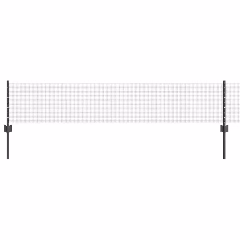 Recinzione in rete saldata con pali vidaXL in acciaio e PVC, Grigio, L: 10 m, H: 0,4 m