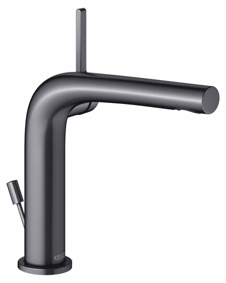 KEUCO EDITION 400 Mitigeur monocommandé pour lavabo 150, avec garniture d'écoulement, saillie 153mm, 51502130000, 51502130000
