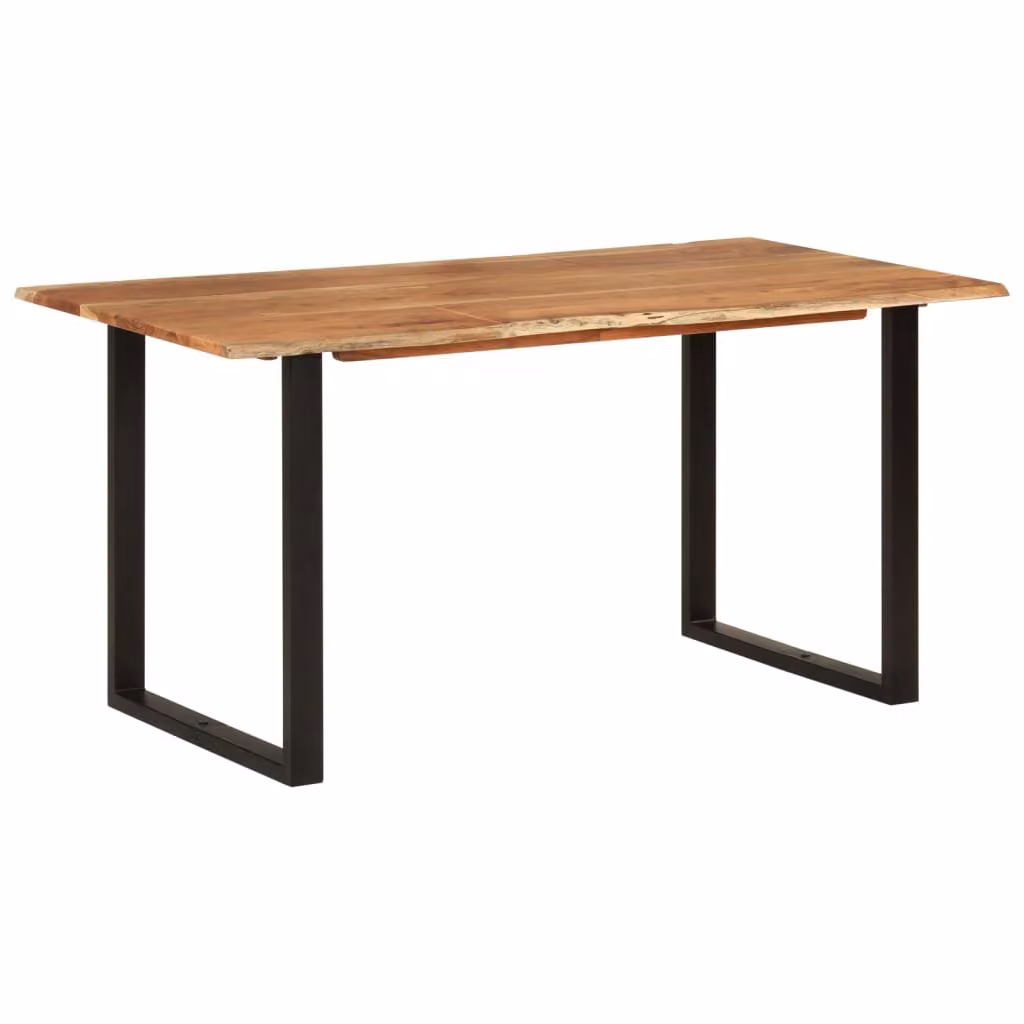 vidaXL Tavolo da pranzo 154x80x76 cm in legno massiccio di acacia - Tavolo da pranzo - Tavoli da pranzo - Tavolo da sala da pranzo - Tavoli da sala da pranzo