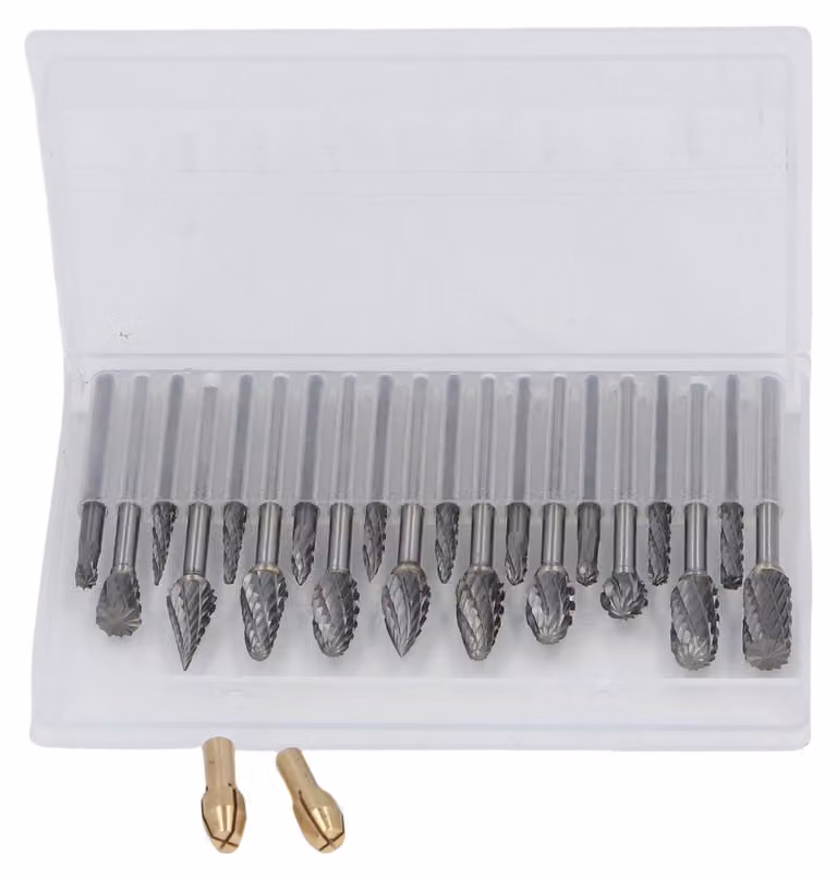 Set di punte da taglio rotative, 20 pezzi - Design a doppio taglio - Lavorazione del legno - Incisione su metallo - Carburo di tungsteno ad alta resistenza - Taglio preciso e duraturo - Fresatura