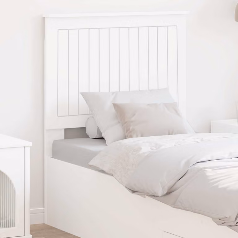 Testiera per letto moderna vidaXL in legno ingegnerizzato bianco
