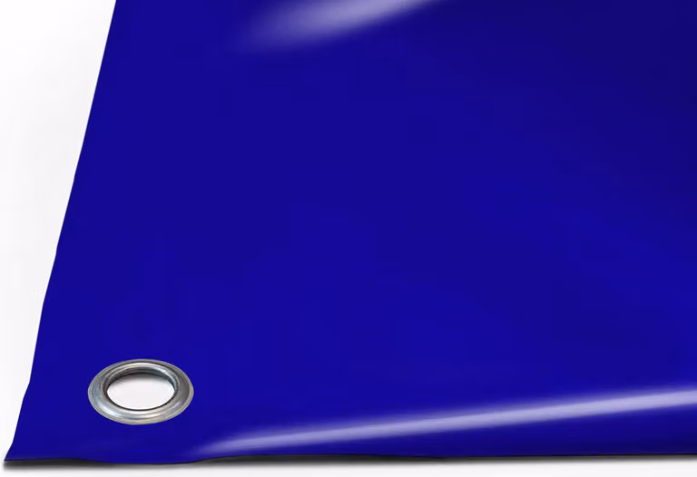Telone per camion in PVC 900g/m² (3m x 6m, occhielli rotondi da 20mm, blu RAL5013) al metro con/senza occhielli Telone per tetti Telone per camion industriali Telone per campeggi Telone di protezione Telone di legno
