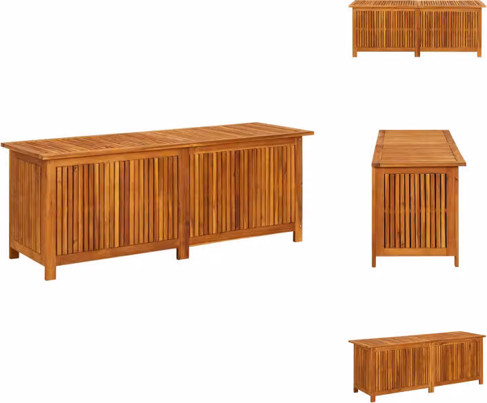 vidaXL Cassetta da giardino 150x50x58 cm in legno massiccio di acacia - Cassette da giardino