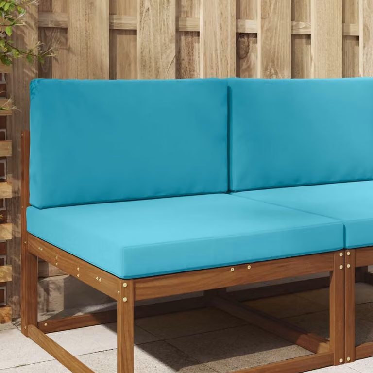 vidaXL Cuscino quadrato per divano da esterno in poliestere, Turchese, 80 x 80 cm