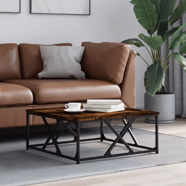 Maison Exclusive - Tavolino in rovere affumicato 70x70x30 cm Materiale ligneo