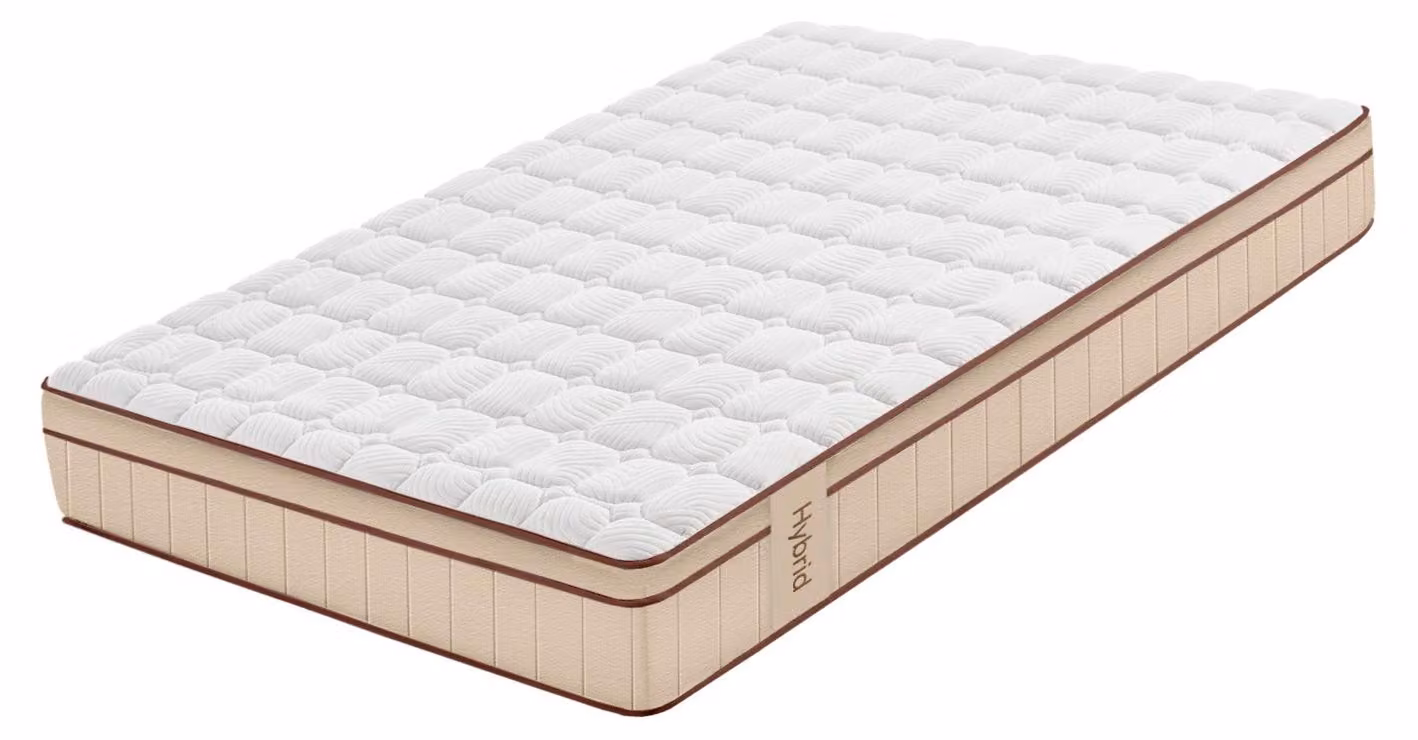 Moonia - Materasso ibrido con molle insacchettate e strato in schiuma, altezza 30 cm, dimensioni 80x190 cm