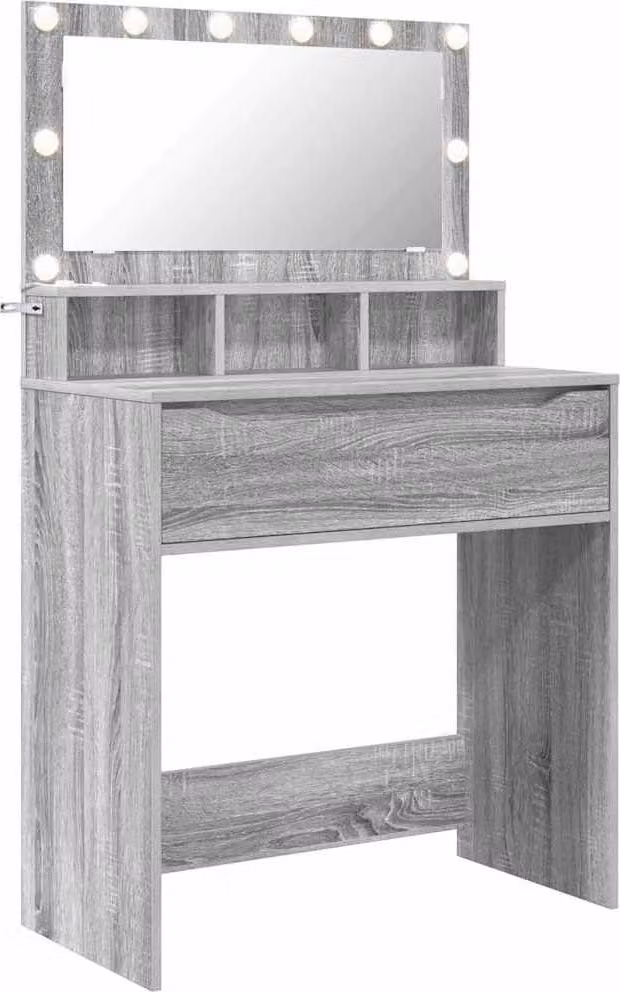 Tavoli da Trucco per Camera da Letto con cassetto Grigio Sonoma