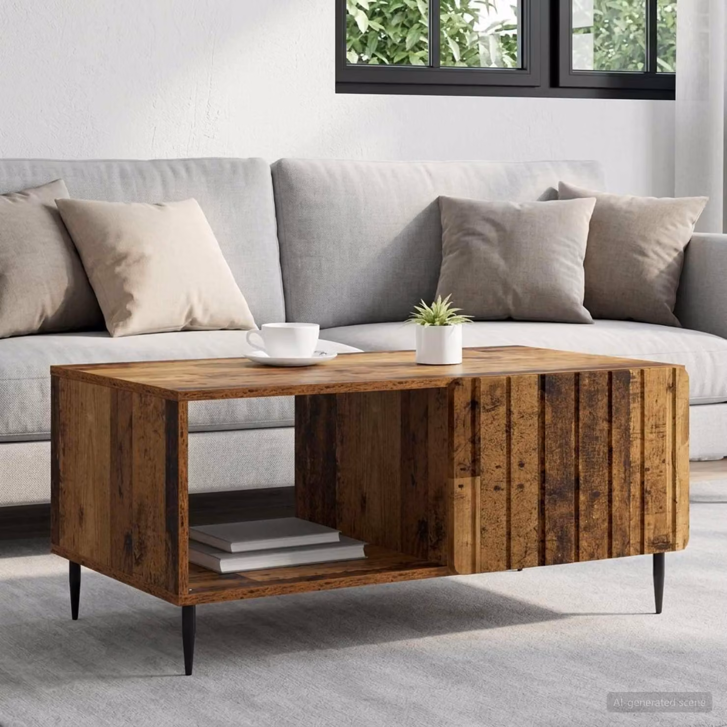 Maison Exclusive - Tavolino in legno antico 90 x 50 x 40 cm Materiale ligneo