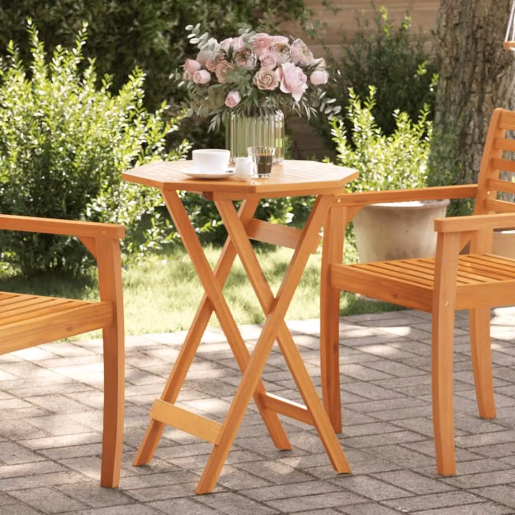Maison Exclusive - Tavolo da giardino pieghevole Ø60x75 cm in legno massello di acacia