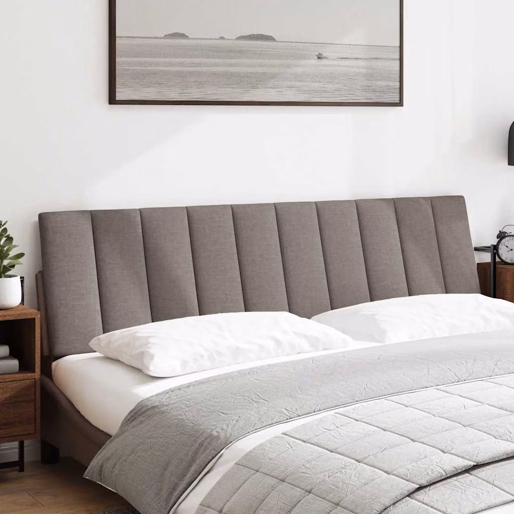 vidaXL Cuscino Testiera Hanko Tortora 180 cm in Tessuto