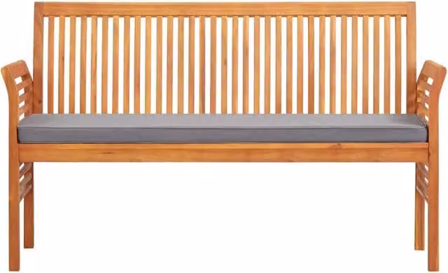 Panca da Giardino a 3 Posti 150 cm Legno Massello di Acacia 45973