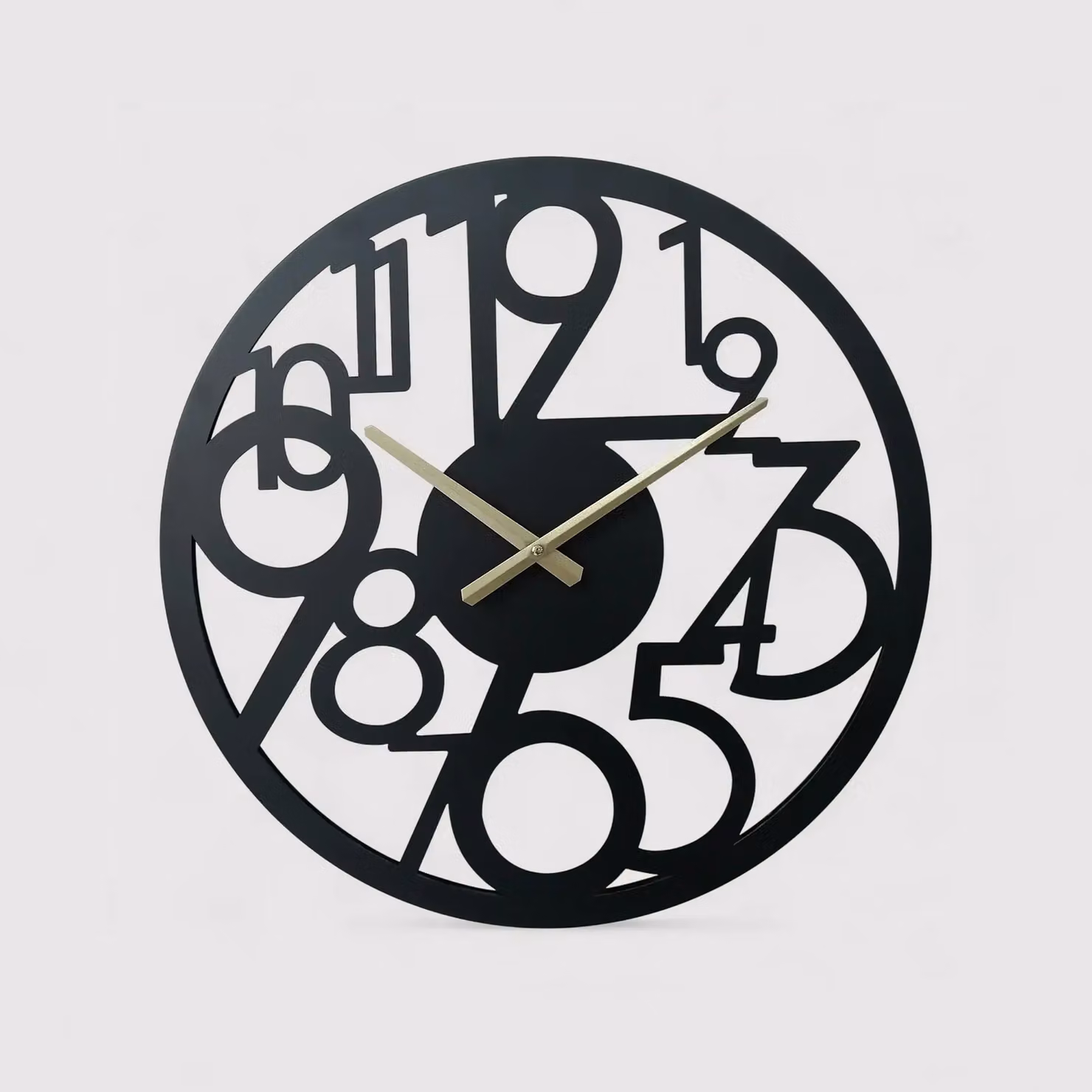 Falangio - Orologio da parete grande con numeri sparsi