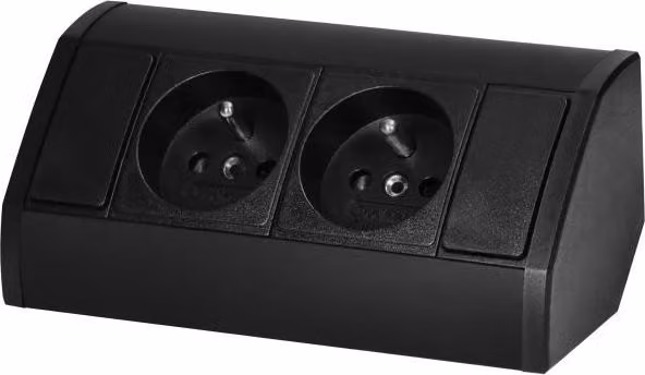 Presa di corrente per mobili 2x230V - OR-GM-9005/B