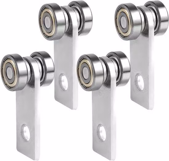 Carrello robusto a 2 ruote, in 4 pezzi, per profilo Strut da 4,13 cm, argento, acciaio