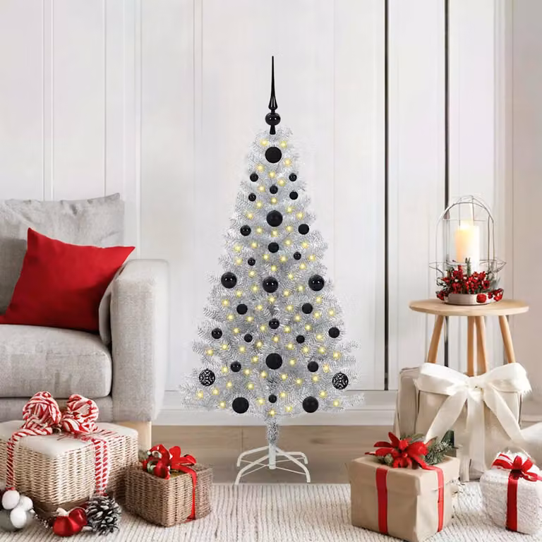 vidaXL Albero di Natale Argento 120 cm PET