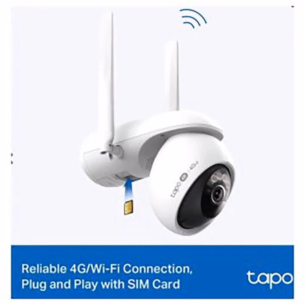 Kit TP-LINK Tapo C665G: telecamera IP esterna e pannello solare, 8MP, grado di protezione IP65, Wi-Fi, LTE