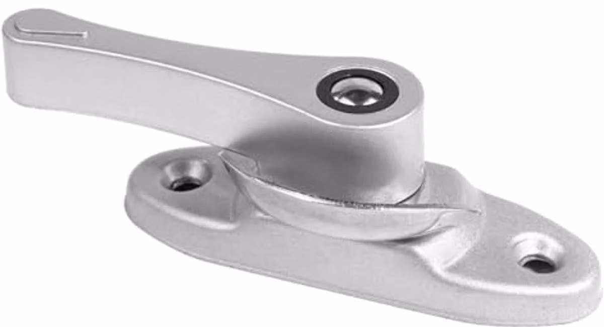 Set di 2 serrature scorrevoli cromate tradizionali, adatte per telai in legno, alluminio e PVC