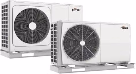 Pompa di Calore Reversibile Ferroli OMNIA M 3.2 da 14 kW Trifase, Monobloc Air-Water con Compressore DC Inverter R-32, Classe Energetica A+++, Colore Bianco, con Controllo Wi-Fi e Smart Grid Ready