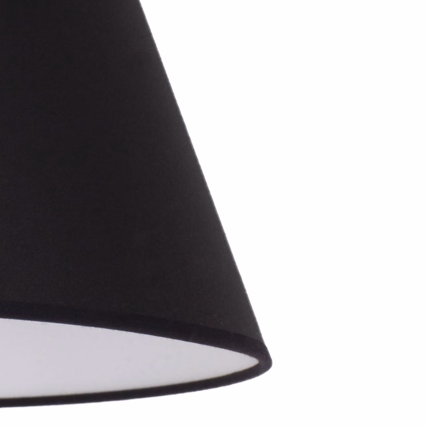 Paralume Sofia Altezza 25 cm, bianco/nero Duolla, Nero, Tessuto / Stoffa / Seta