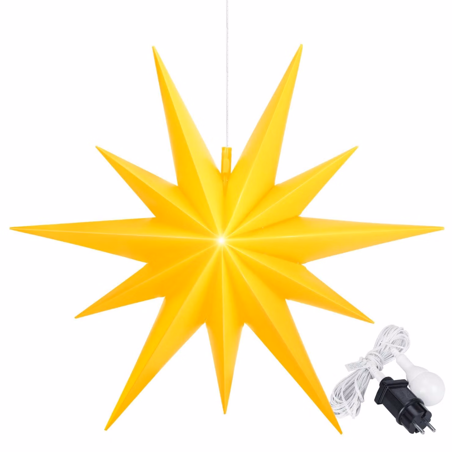 Stella luminosa a LED 2D XXL, diametro 100 cm, 11 punte, luce bianco caldo, timer, resistente alle intemperie