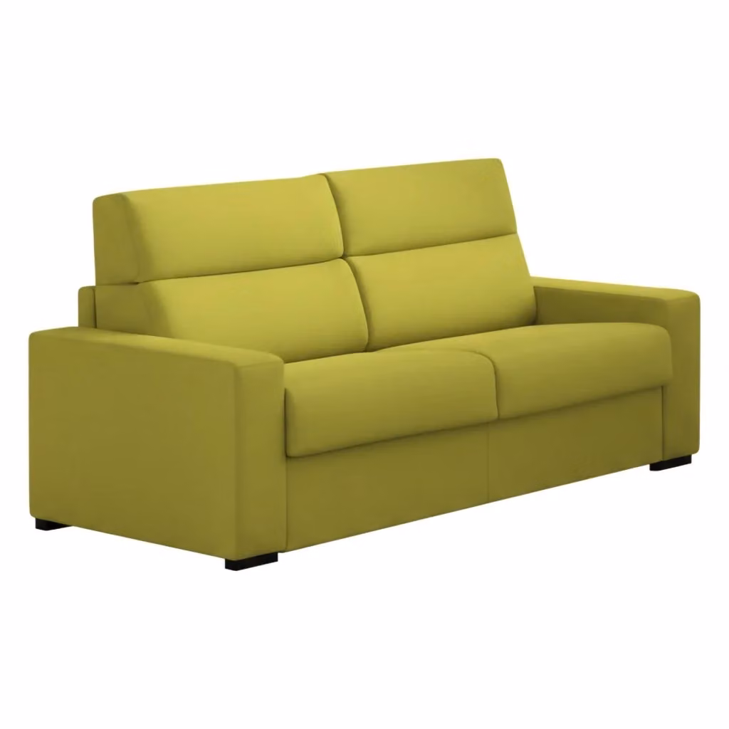 Divano Letto 3 Posti DMORA Verde con Rivestimento Sfoderabile e Struttura in Legno Made in Italy L: 220 cm, P: 95 cm – 2