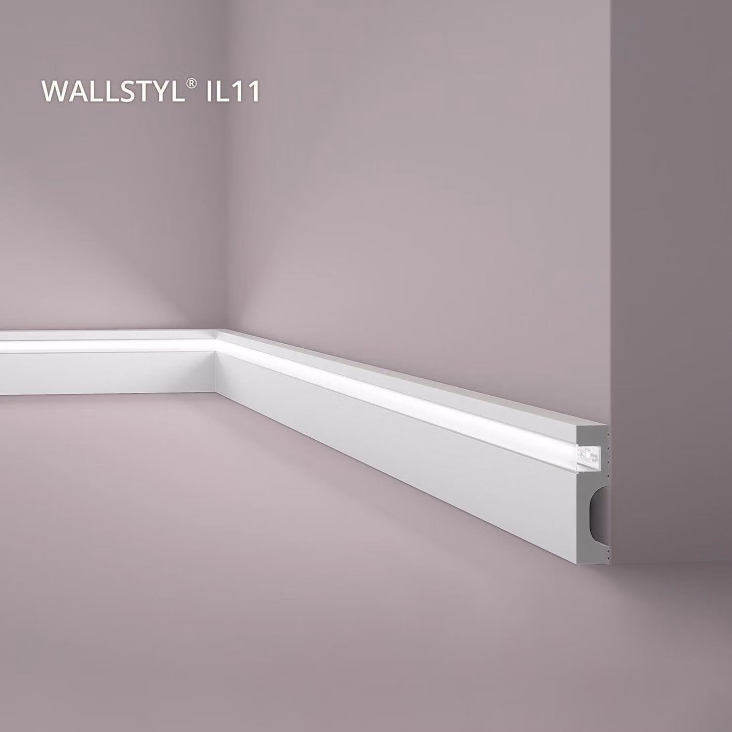 Modanatura a pavimento NMC IL11 WALLSTYL Noel Marquet Modanatura decorativa Modanatura decorativa Illuminazione indiretta grigio moderno 2 m