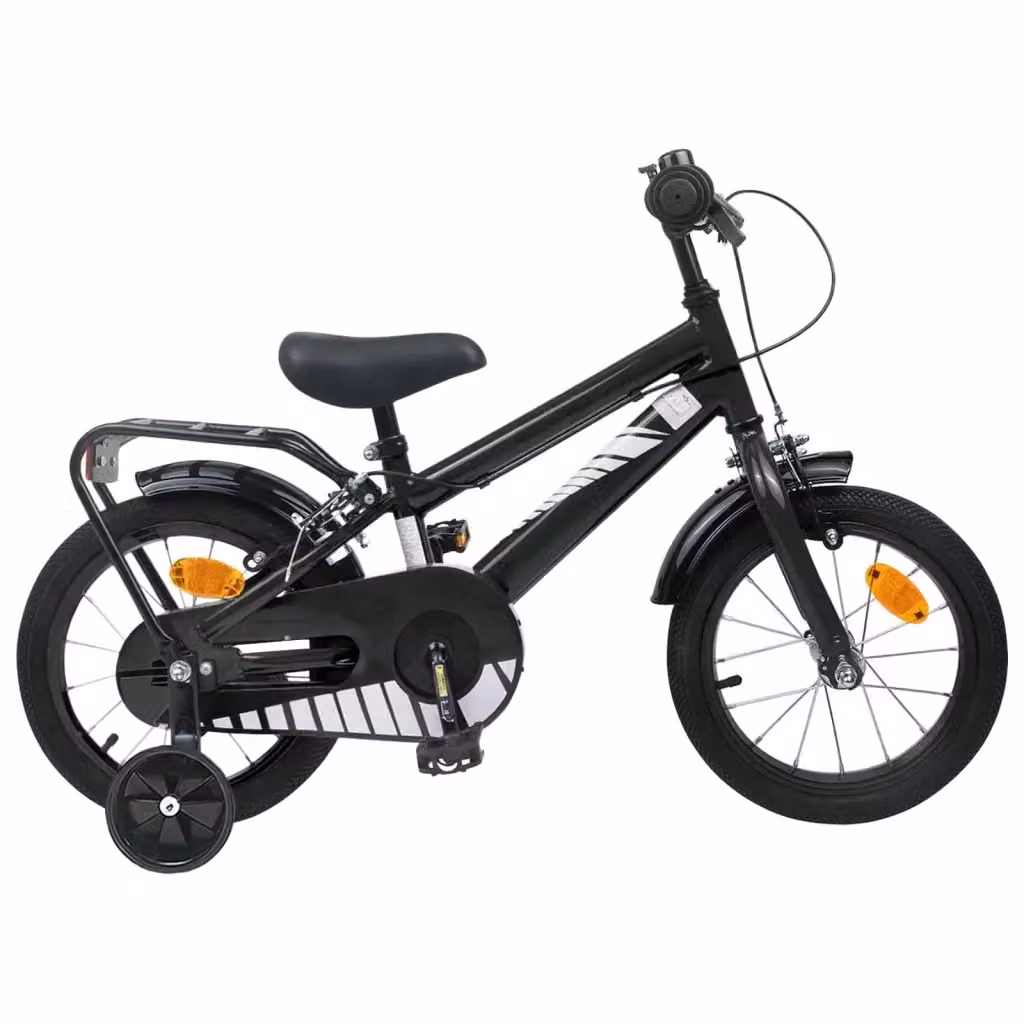 Bicicletta per bambini da 12 pollici colore nero con componenti in metallo e gomma – 2