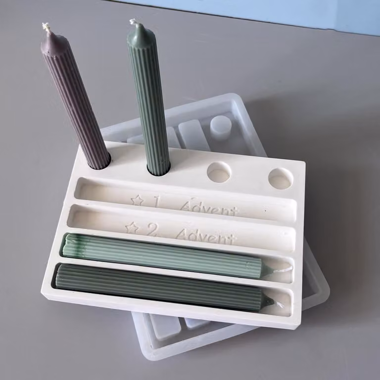Calendario dell'Avvento in silicone per candele, ideale per Natale