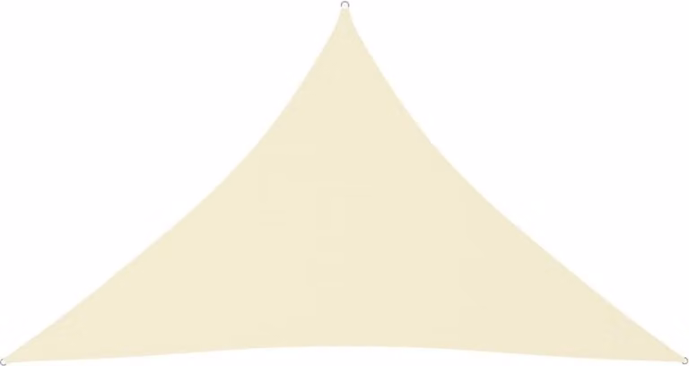 The Living Store Tenda da sole in tessuto Oxford triangolare 4x4x5,8 m Crema