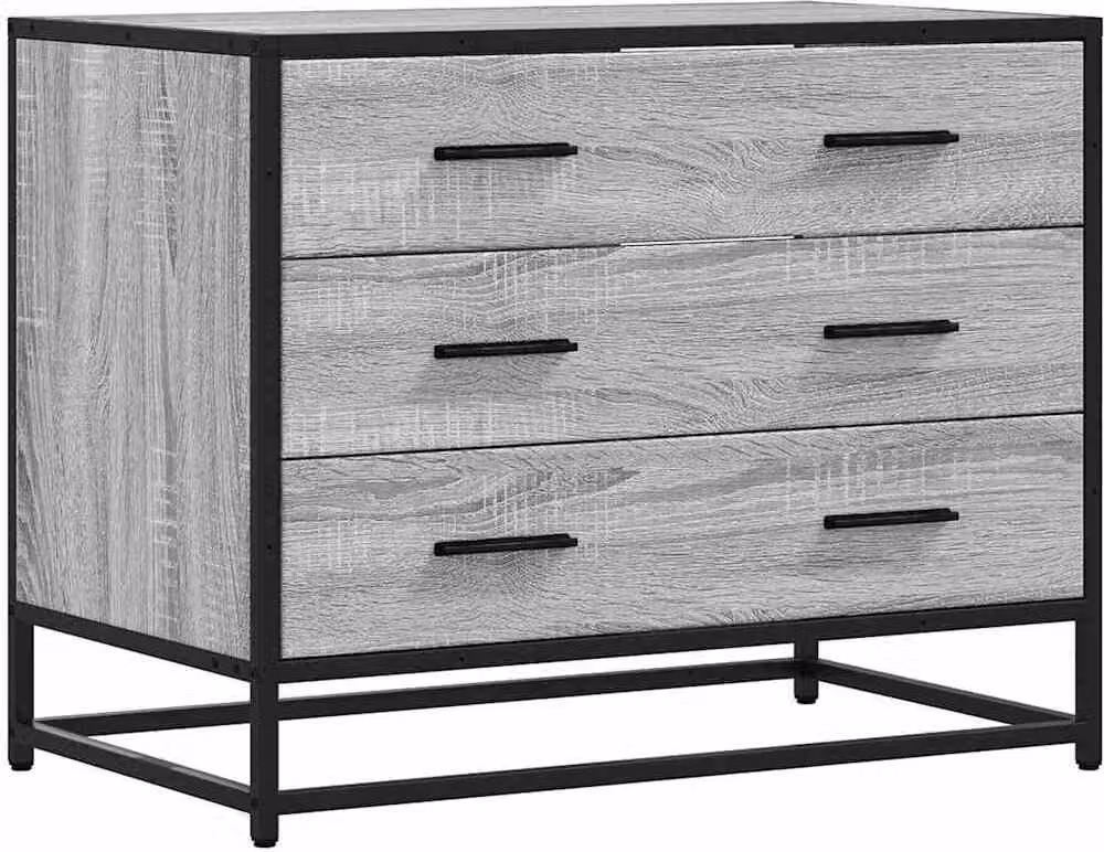 Cassettiera Grigio Sonoma 70x41x56 cm in Legno Multistrato