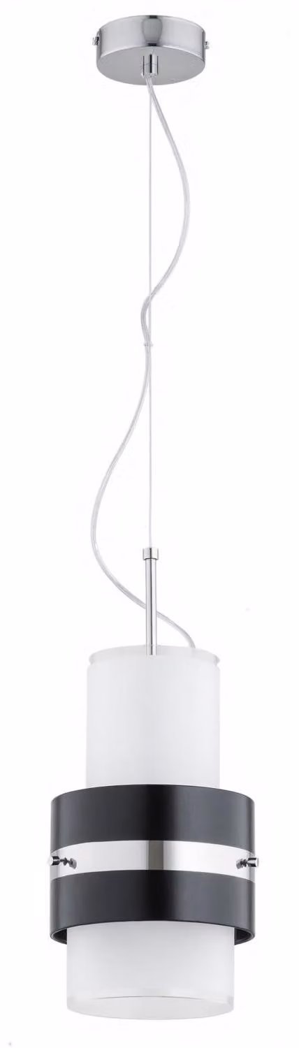 Lampada a sospensione con fascia argentata su cerchio TRI-STAR bianca 1xE27x15W in metallo, dimensioni: 90x20x20 cm, IP20, Alfa