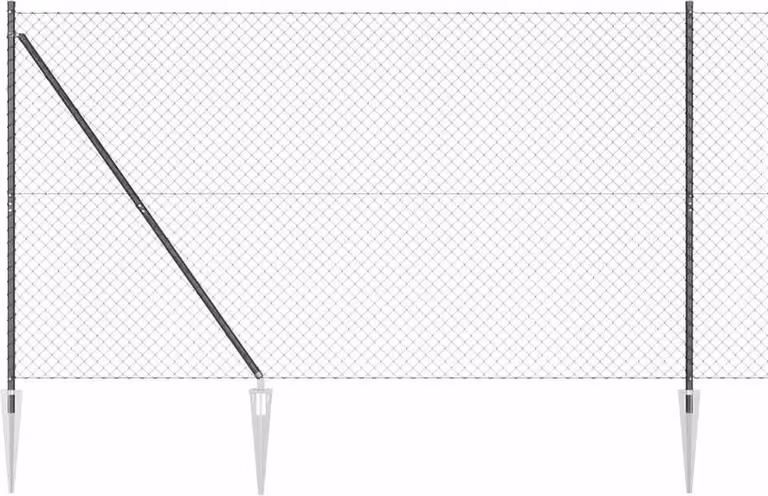 Recinzione in rete saldata con punte 25 x 1,6 m (L x H)