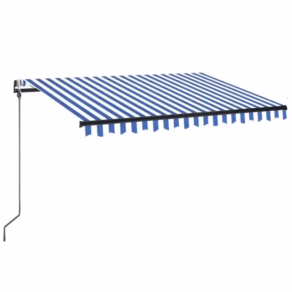 Tenda Automatica Videx con Sensore Vento, LED e Telecomando, Blu Bianco Antracite, L: 350 cm, P: 250 cm – 2