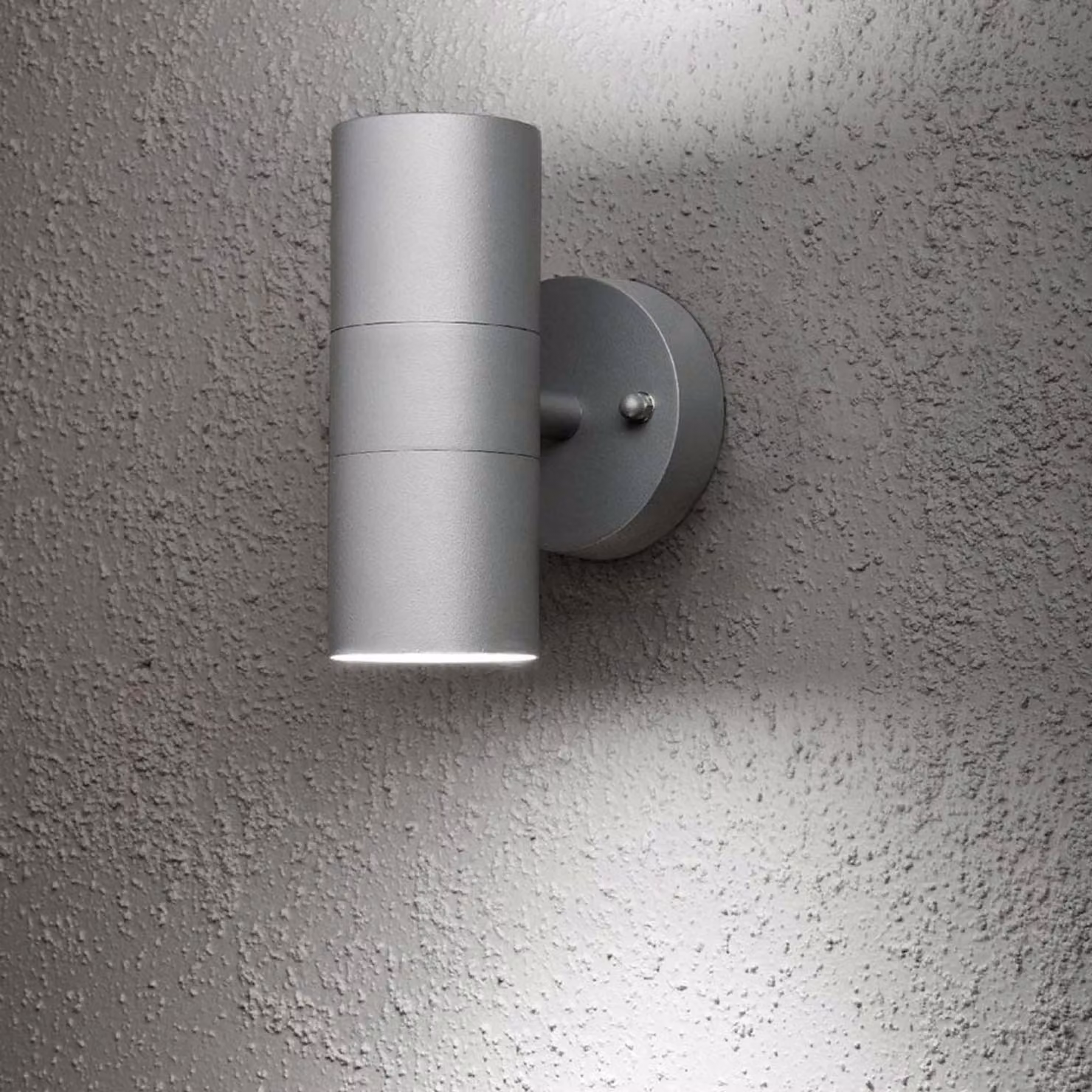 Konstsmide Modena Up&Down Applique Up & Down in alluminio verniciato grigio con vetro trasparente