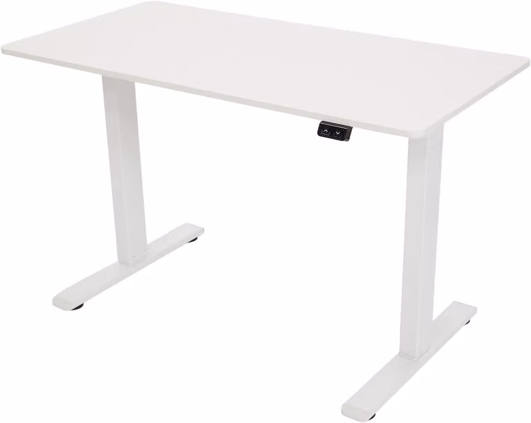 Scrivania regolabile elettricamente in altezza - 140 x 60 cm - Bianca