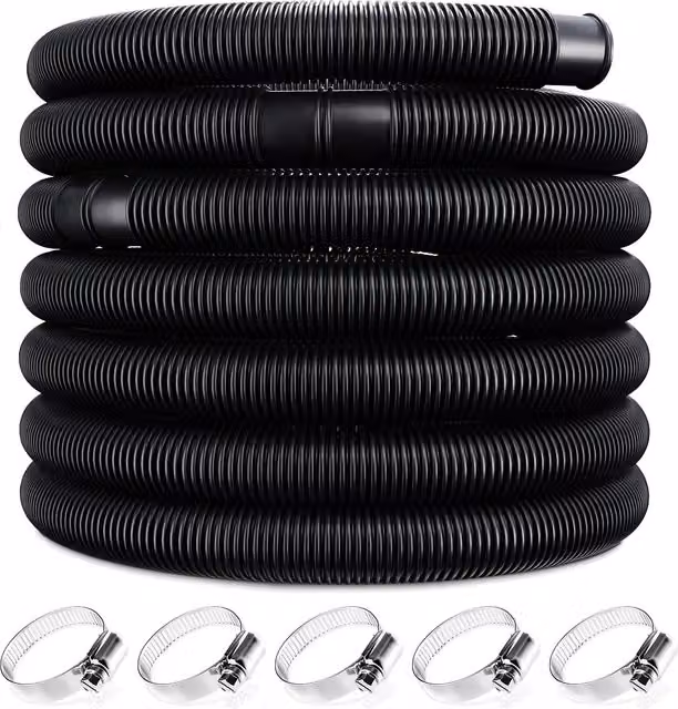 Tubo per piscina Monzana in plastica nero Ø32mm x 10m – 1