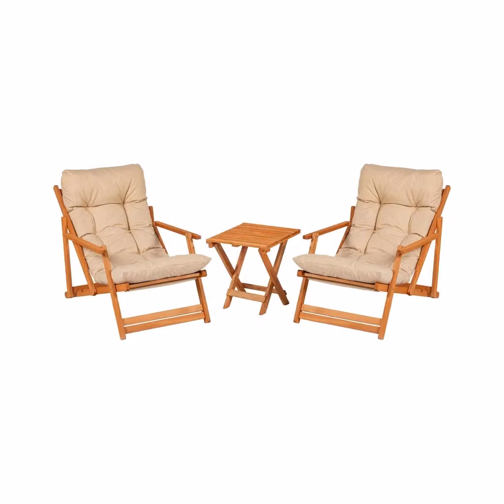 Set Tavolo e 2 Sedie Biagio DMORA Moderno in Legno Bianco e Marrone – 2