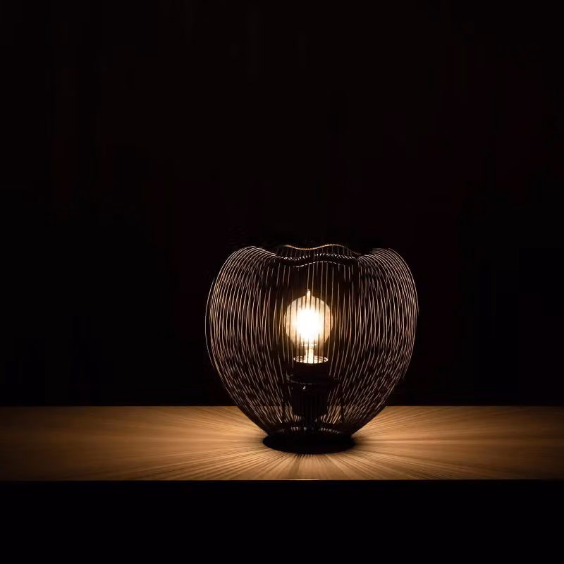 Lampada da tavolo Jaula Stones in metallo nera L 26 cm x P 26 cm x H 25 cm – 2