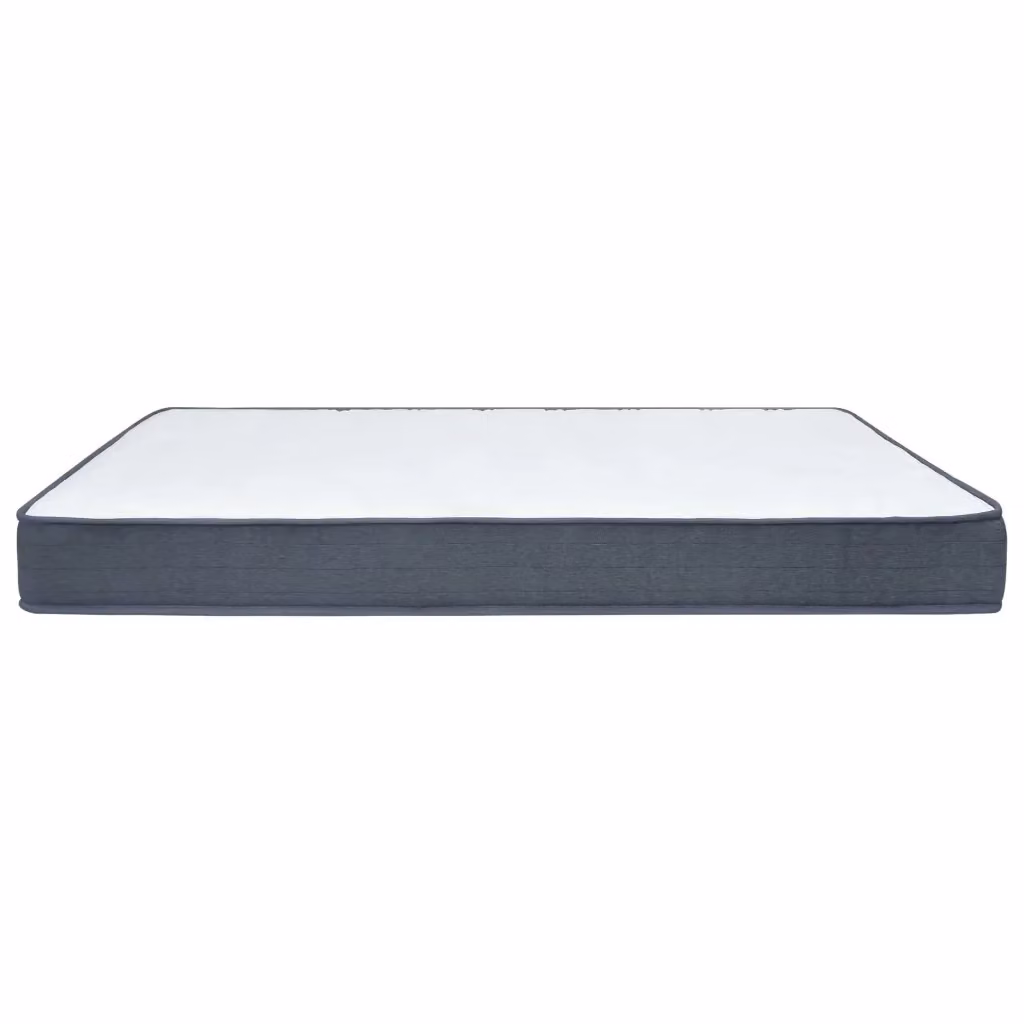 Materasso per letto box spring con molle pocket, rigidità media, bianco e grigio, L: 120 cm, P: 200 cm, H: 20 cm – 2
