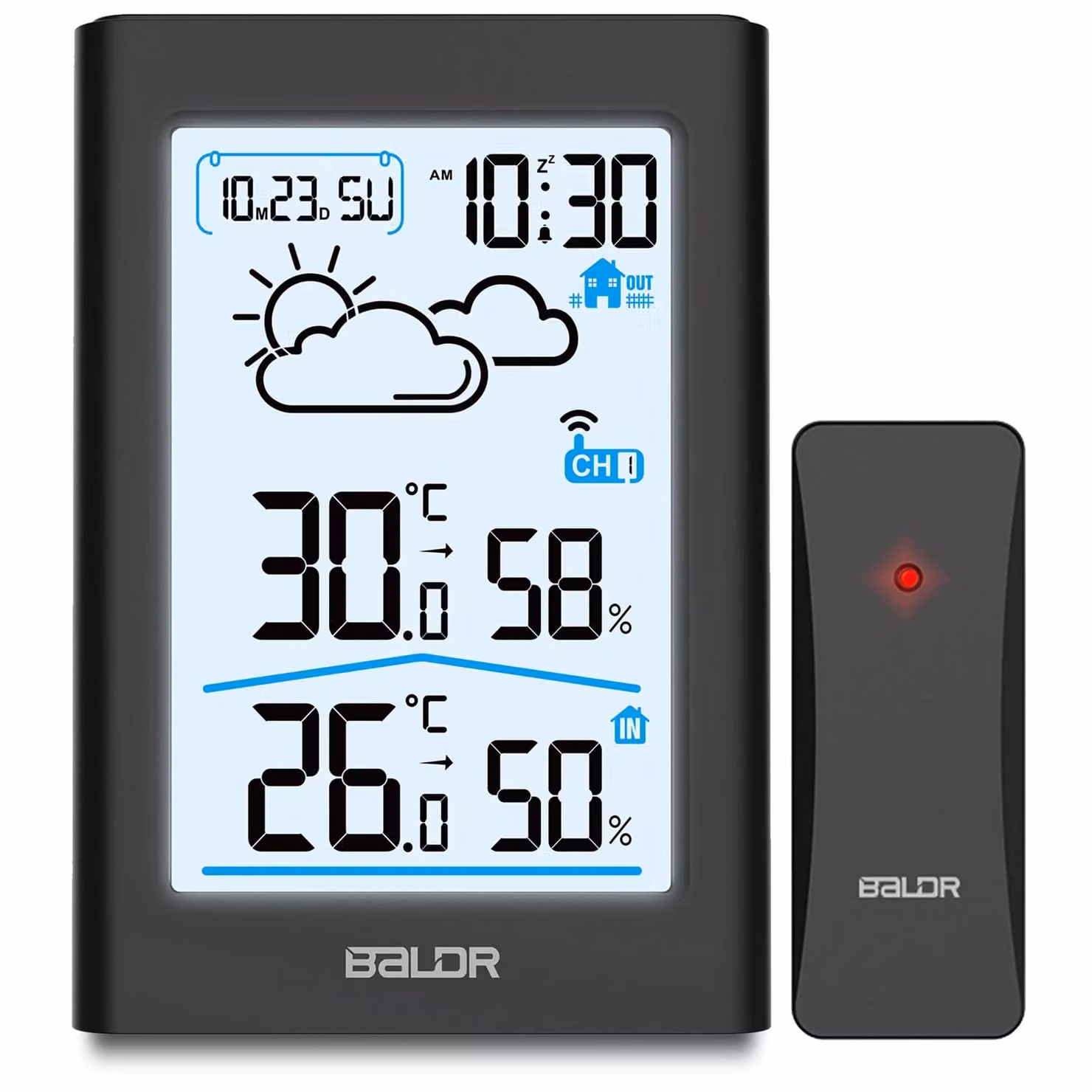 Stazione meteo con display BD-911 nero