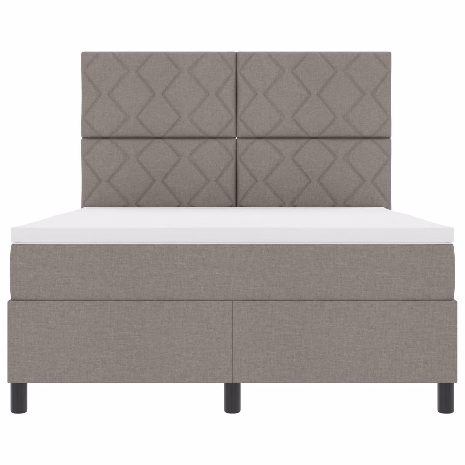 Letto a molle moderno vidaXL con strisce LED e porta USB, rivestimento in tessuto beige o grigio, L/P: 160 x 200 cm
