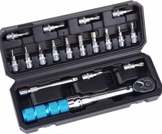 Set di chiavi da 1/4 di pollice, 18 pezzi, 2-20 Nm, con cricchetto